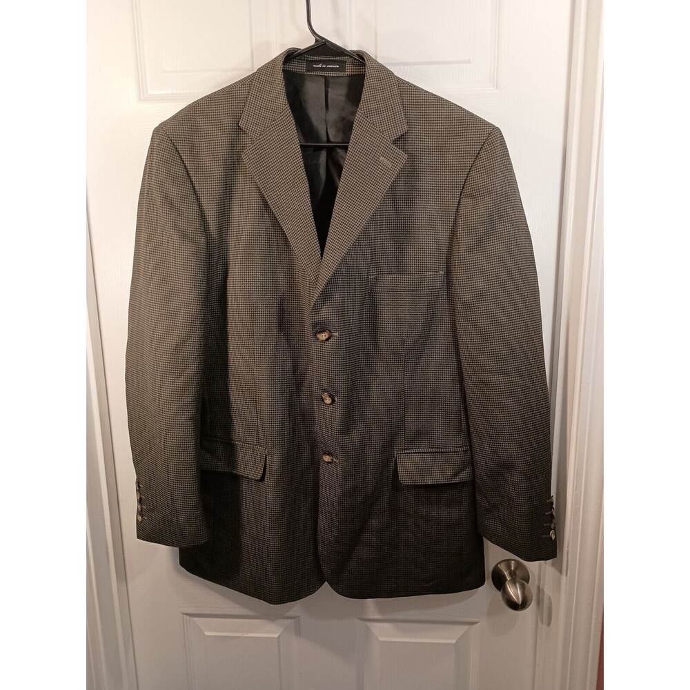 George Blazer Jacket Size 42R Black And Gray